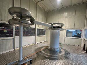 200 kV partial discharge test room with test transformer and coupling capacitor